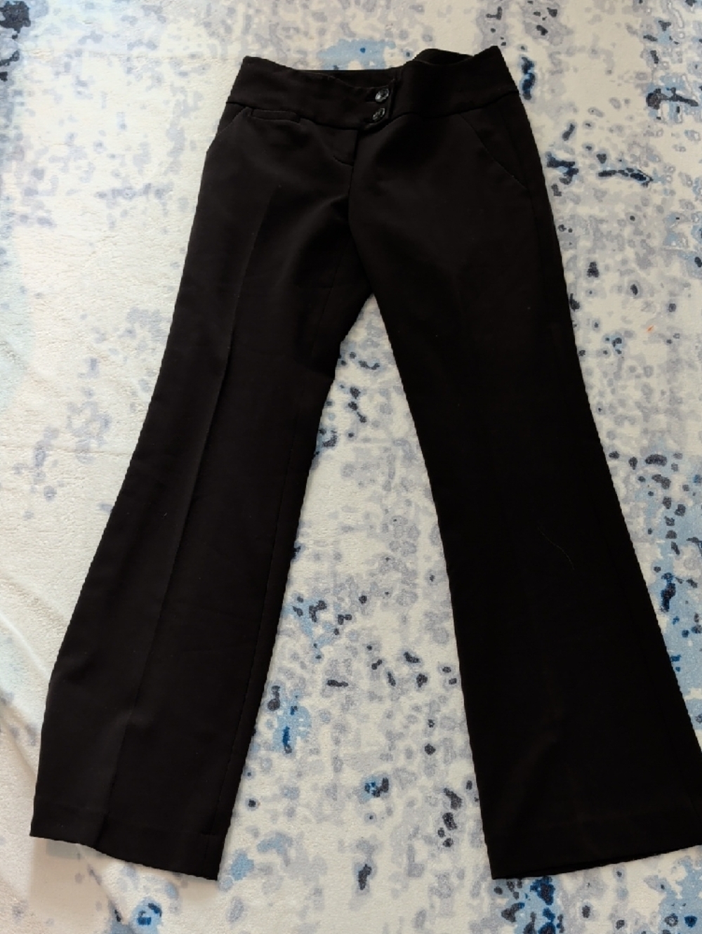 The Limited Black Straight-Leg Front Button Pants